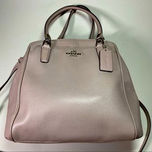 Coach lavender/taupe crossbody or top handle